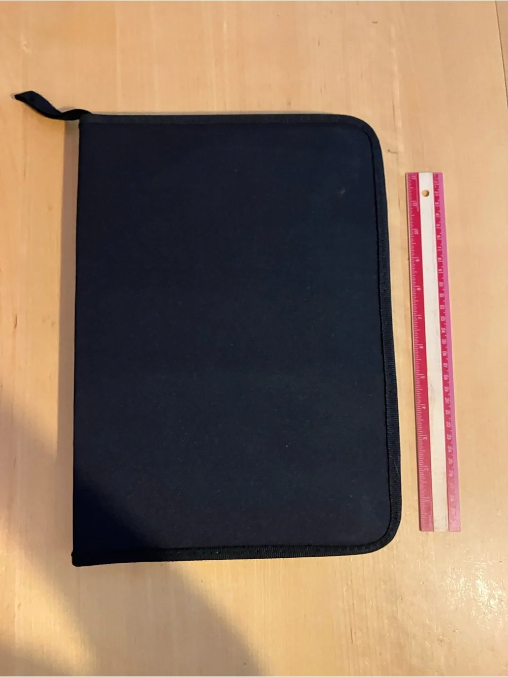 Black Zippered Canvas Prtfolio with 40 Pockets on 6 Pages